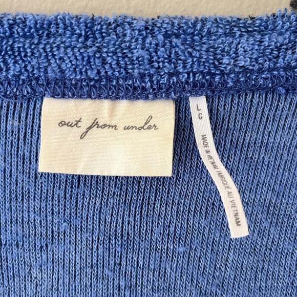 UO Sz L Purple Oversized Soft Terrycloth Popover Sweatshirt Swim Cover Up - Picture 8 of 10